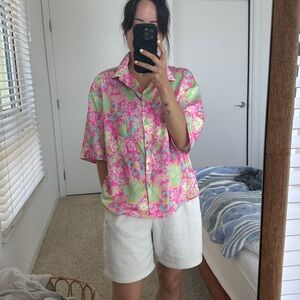 For Love And Lemons Lizzy Floral Coverup  - Pink - Small